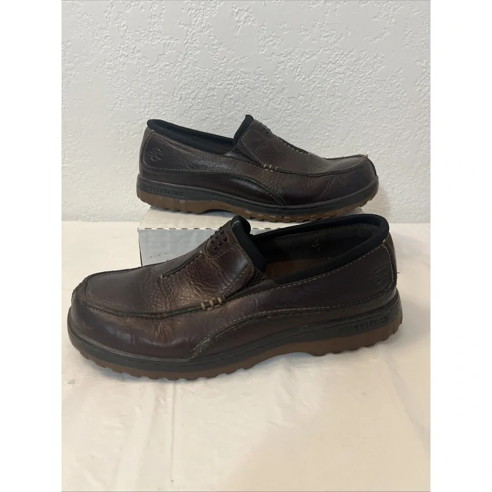 Streetcars Men Size 8.5M Slip On Loafer Shoes Arch Support Leather Brown Lemans